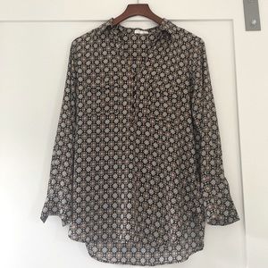 Long sleeve button down long shirt